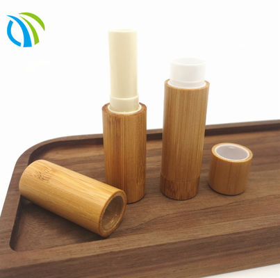 Dos tubos vazios do brilho do bordo de Mini Lip Balm 5.5ml 10g GV de bambu instantâneo branco da caixa