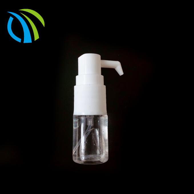 Pulverizador nasal médico do mini parafuso com nervuras 18mm branco para a garrafa do espaço livre 15ml