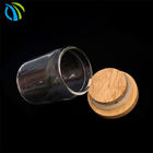 650ml 4 tampa de bambu de vidro hermética do ODM 650ml dos cartuchos do armazenamento do frasco da onça