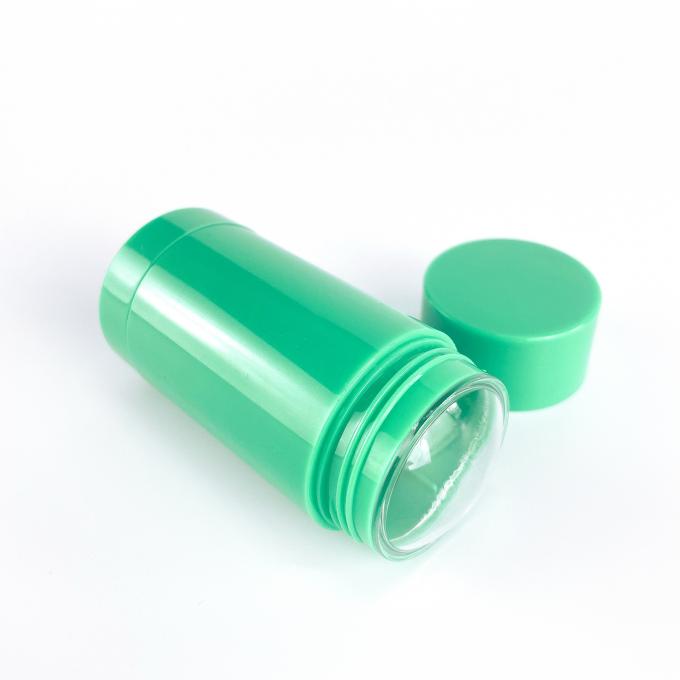 plástico do verde 30ml em volta da forma vazia feita sob encomenda da bala do tubo do batom do recipiente do bálsamo de bordo