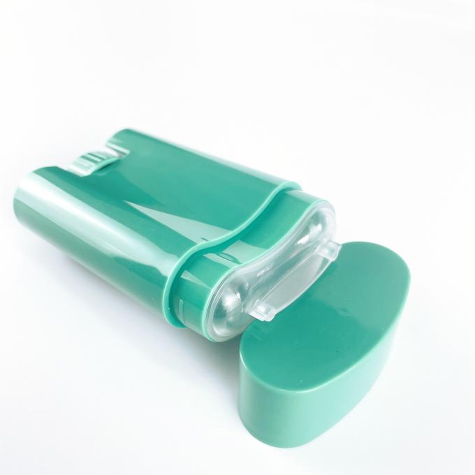 recipiente liso plástico do tubo da bola do bálsamo de bordo do verde 20ml com o tampão feito em China